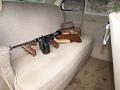 1937 Oldsmobile Six F-37 Interior with machine gun